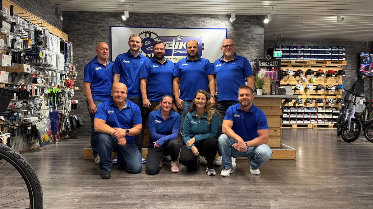 Das Team von eBike Dresden im Ladengeschäft